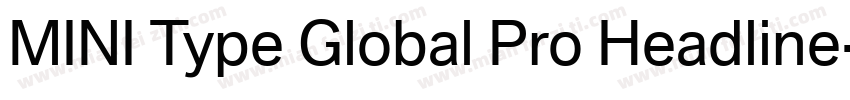 MINI Type Global Pro Headline字体转换